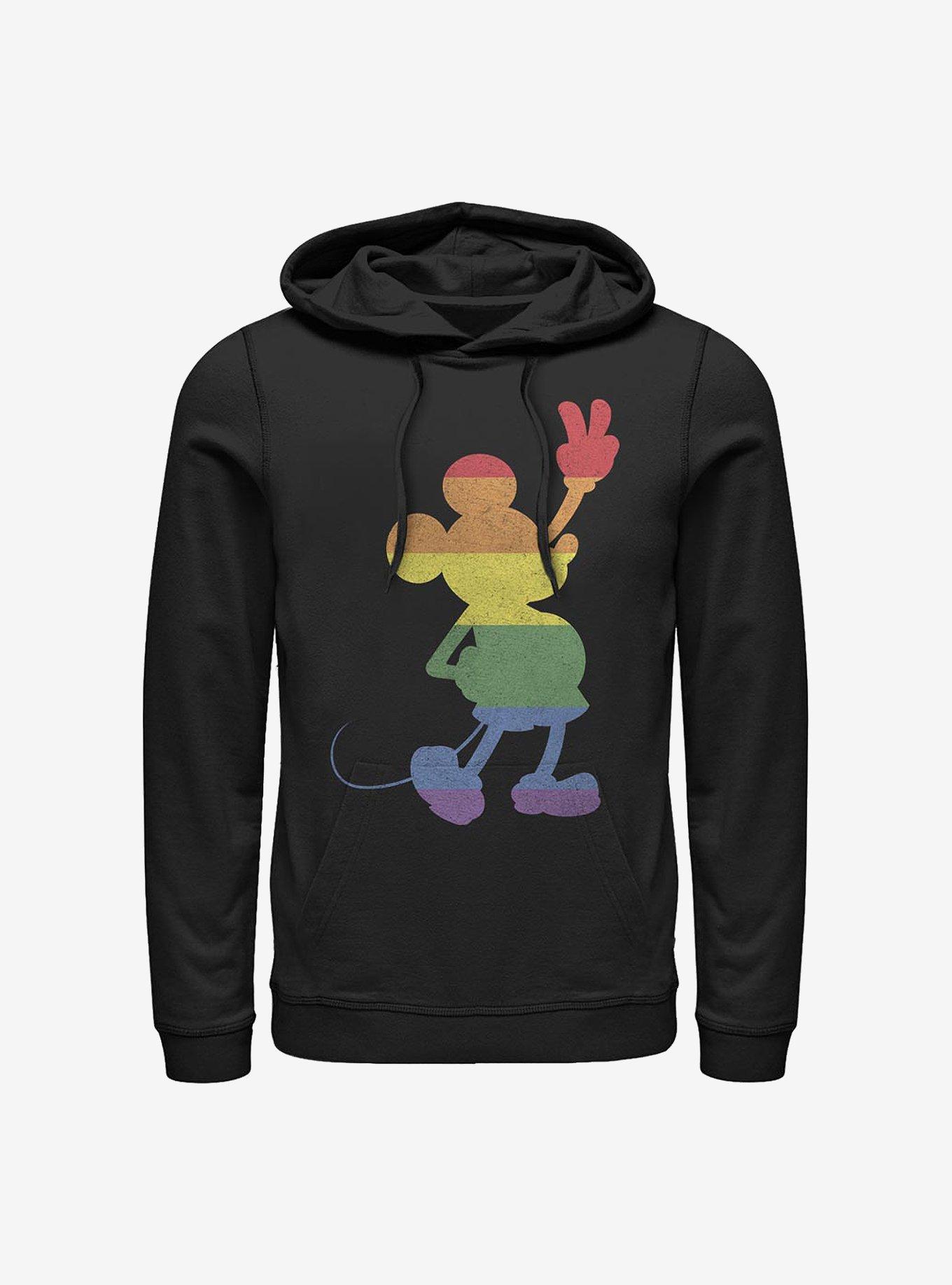 Disney Mickey Mouse Love Is Love Pride Mickey Hoodie, BLACK, hi-res