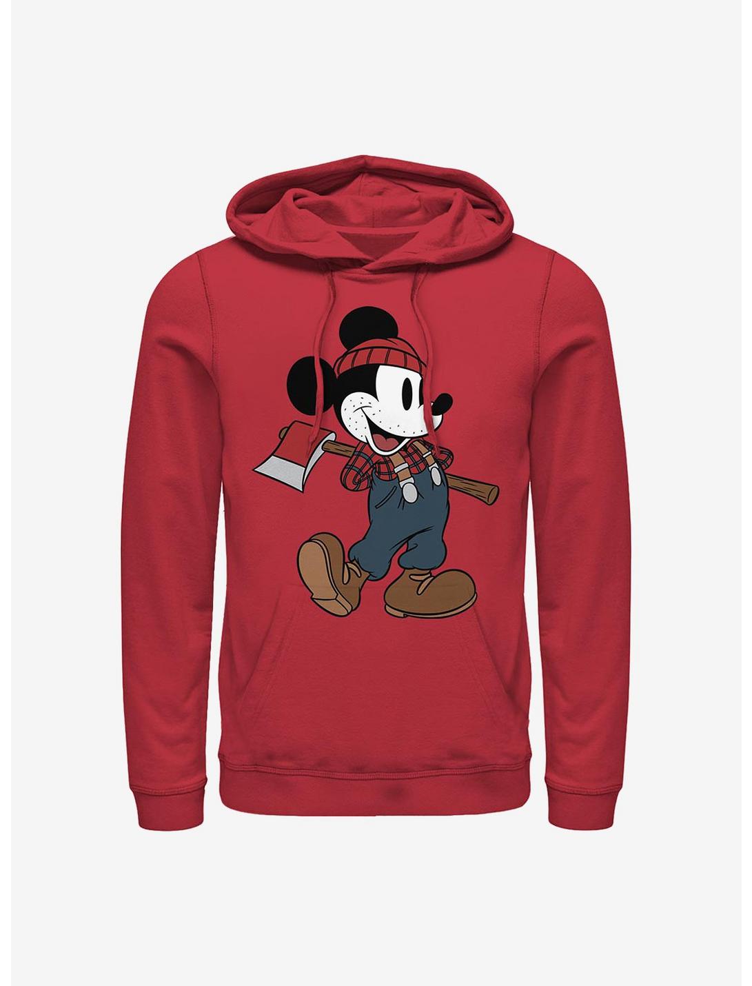 Disney Mickey Mouse Lumberjack Mickey Hoodie, RED, hi-res