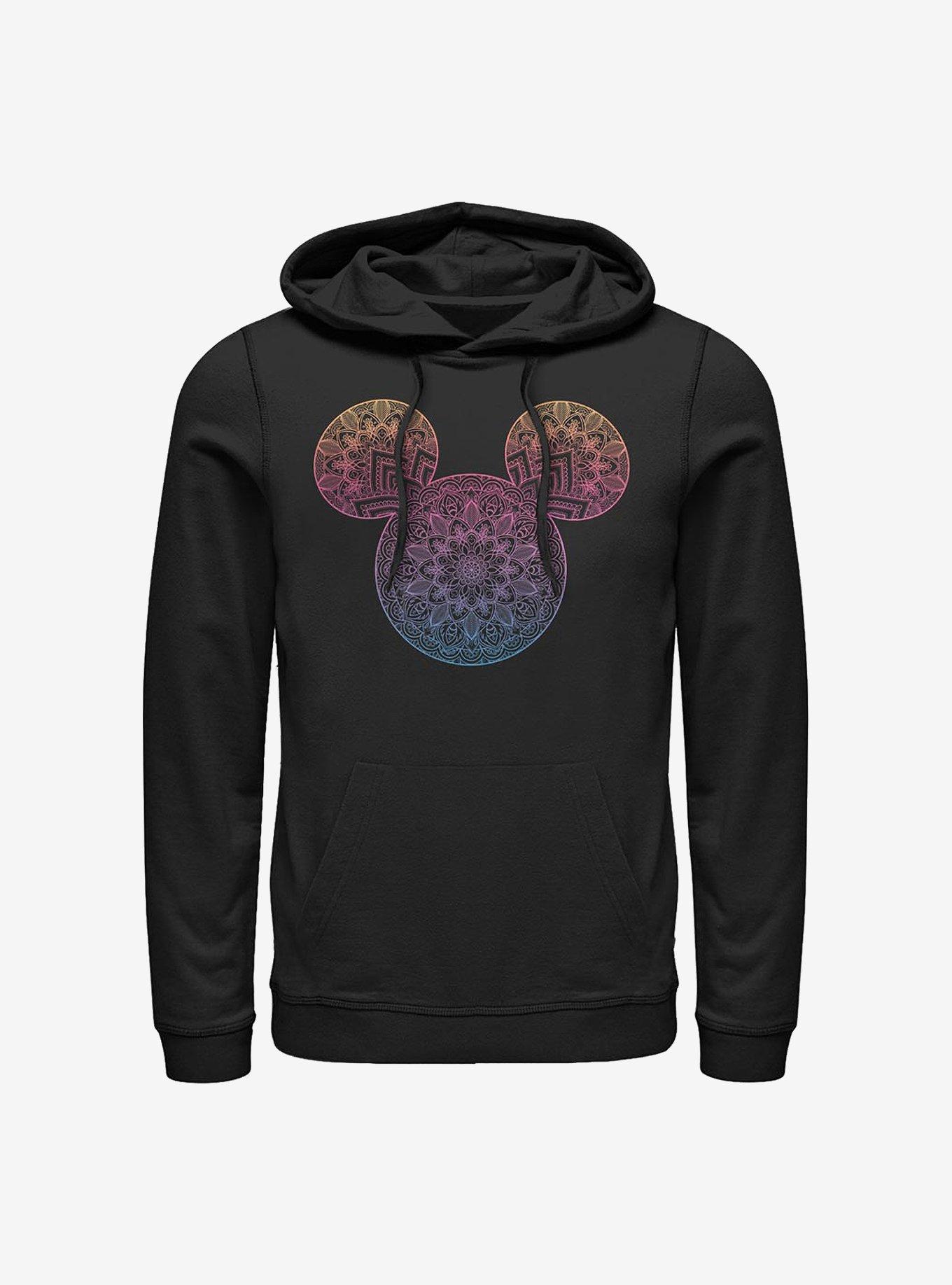 Disney Mickey Mouse Mickey Mandala Fill Hoodie, BLACK, hi-res