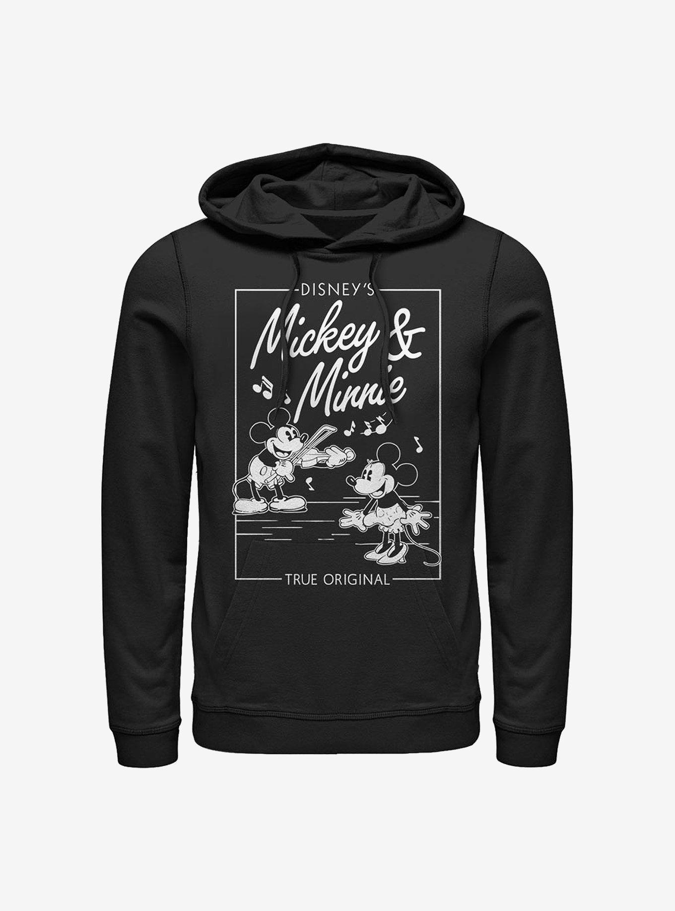 Disney Mickey Mouse & Minnie Mouse Music Cover Hoodie, BLACK, hi-res