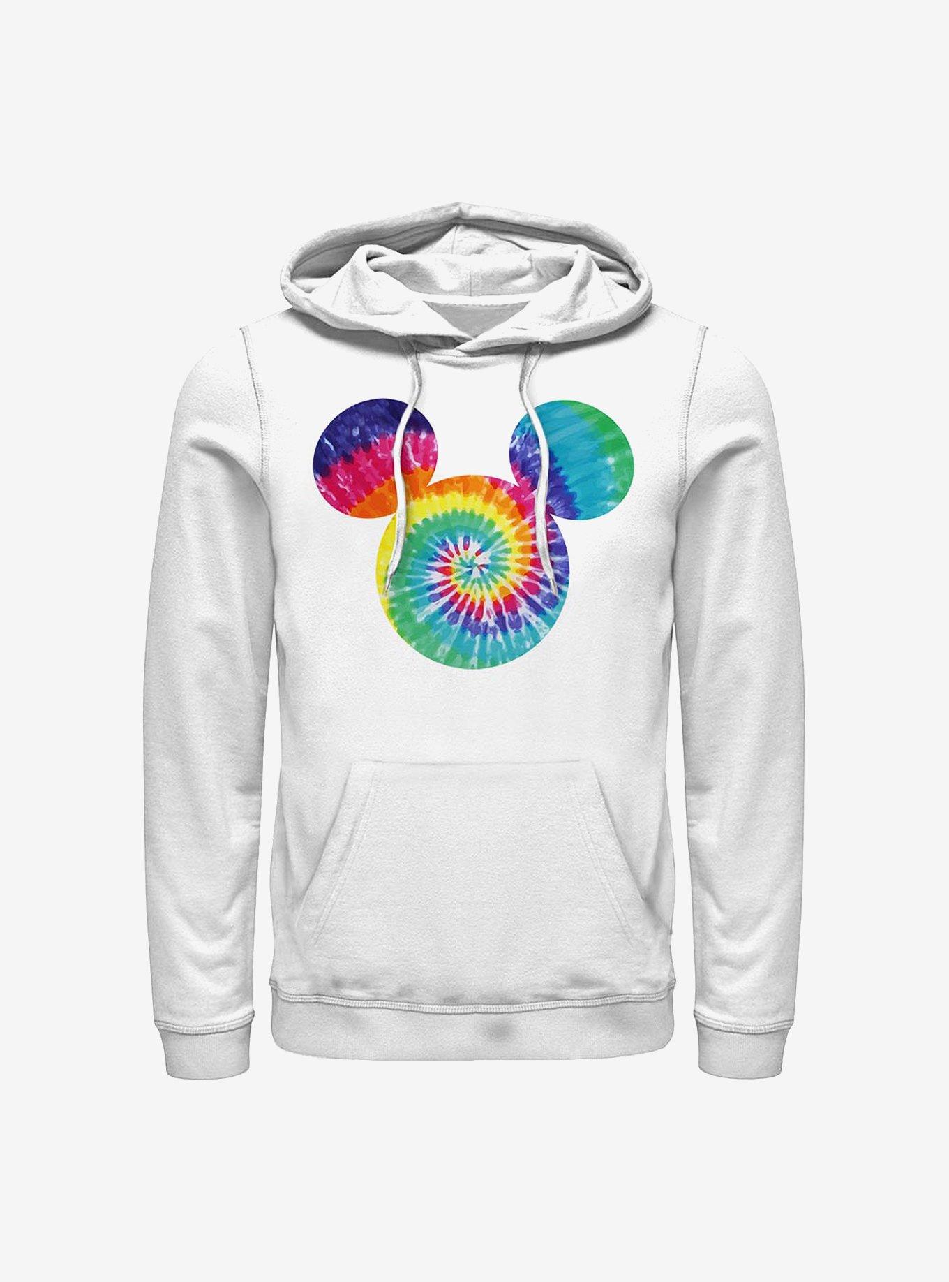 Disney Mickey Mouse Mickey Tie Dye Fill Hoodie, WHITE, hi-res