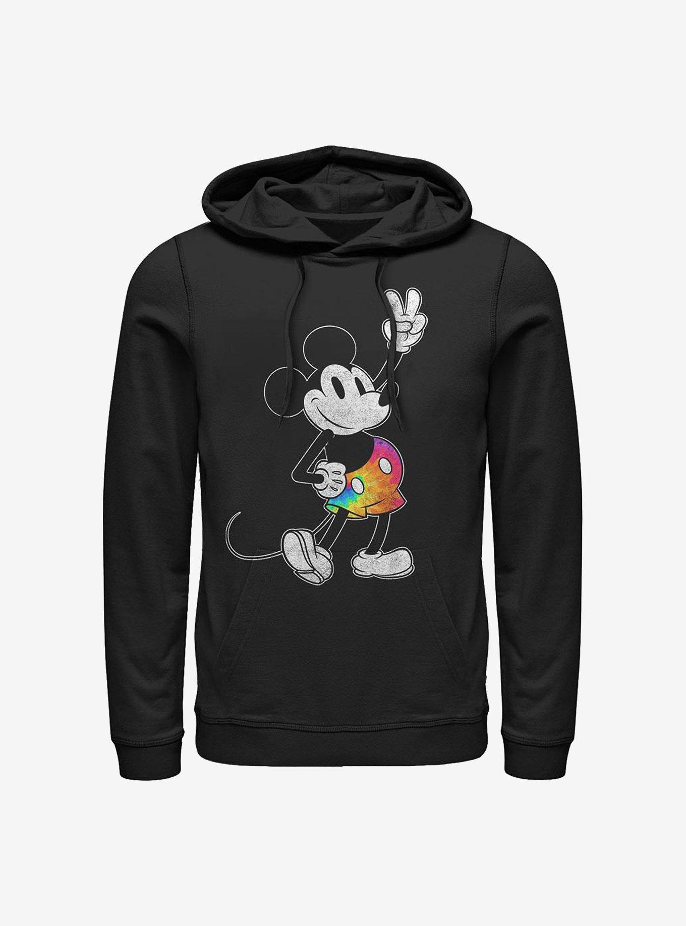 Disney Mickey Mouse Tie Dye Mickey Hoodie, BLACK, hi-res