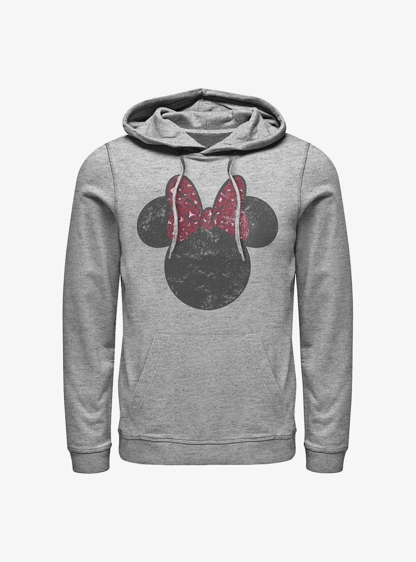 Disney Minnie Mouse Minnie Leopard Bow Hoodie, , hi-res