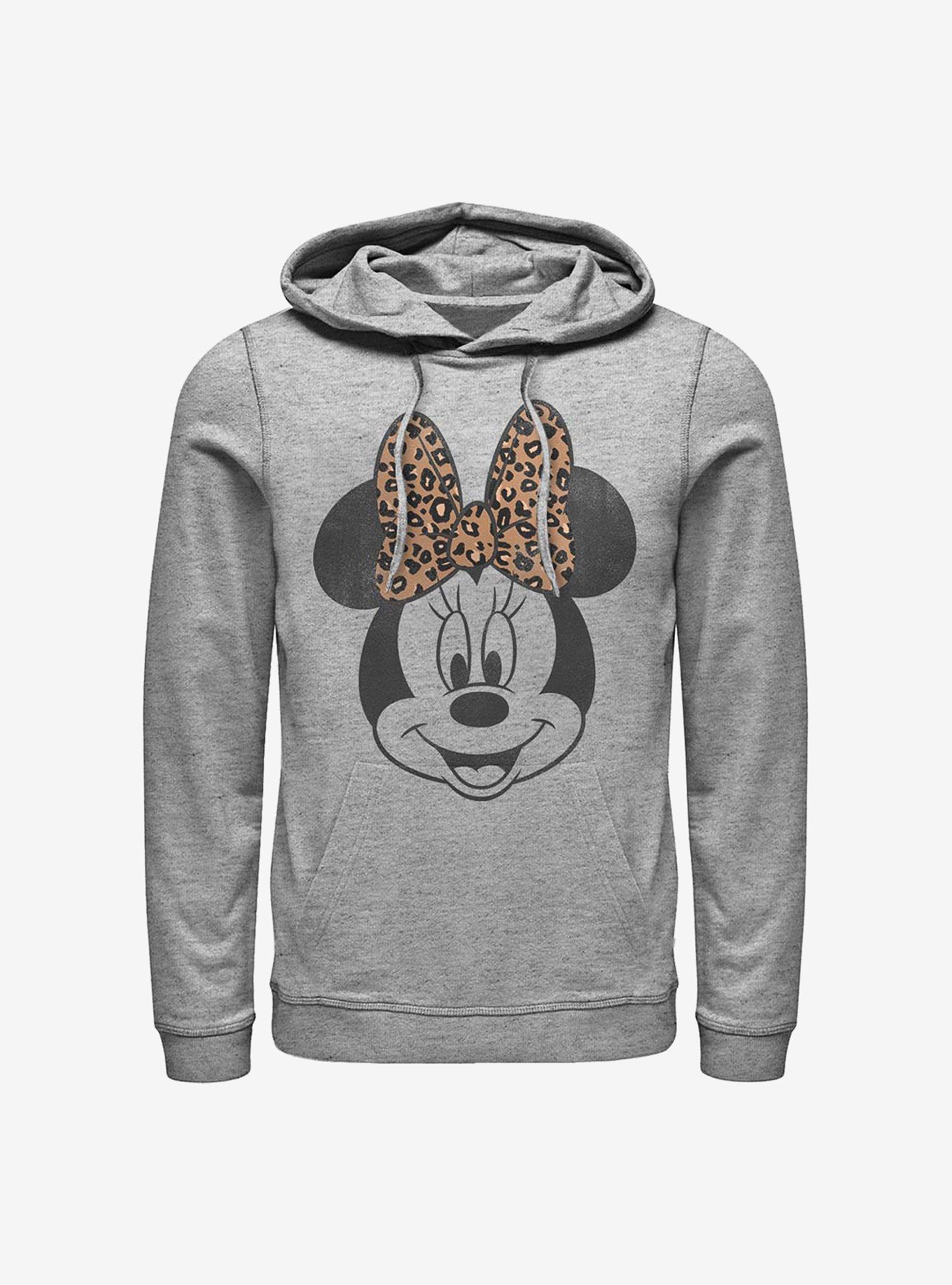 Disney Minnie Mouse Modern Minnie Face Leopard Hoodie, , hi-res