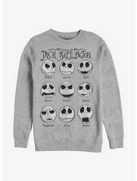 Disney The Nightmare Before Christmas Jack Emotions Crew Sweatshirt, , hi-res