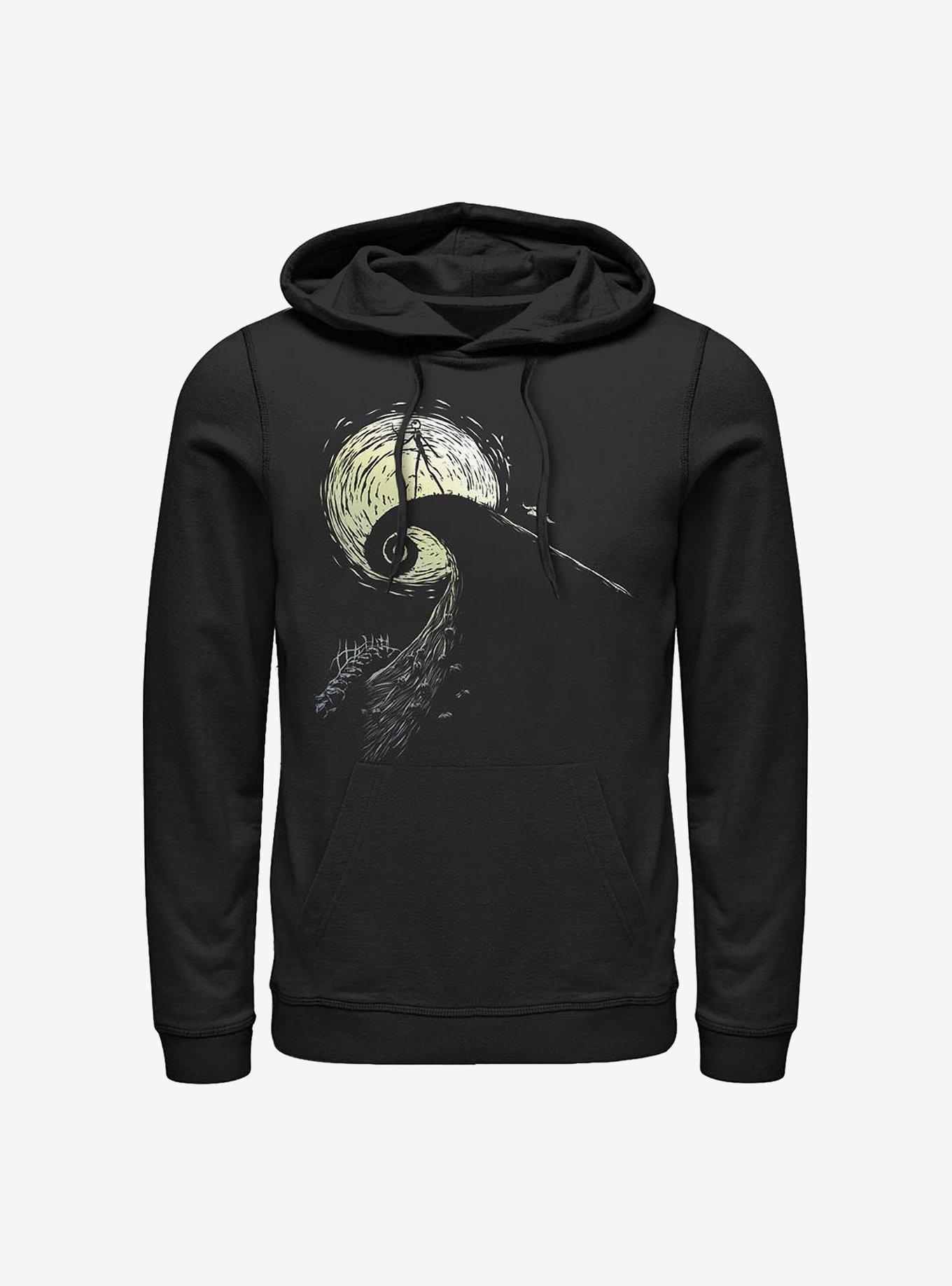 Disney The Nightmare Before Christmas Spiral Hill Jack Hoodie, BLACK, hi-res