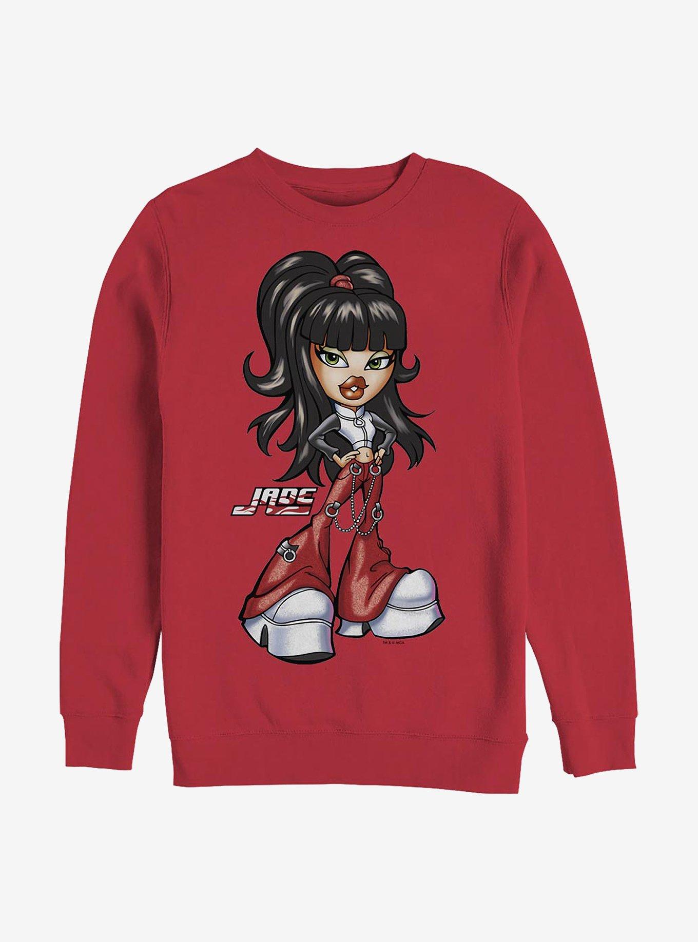 Bratz Fierce Jade Crew Sweatshirt, RED, hi-res