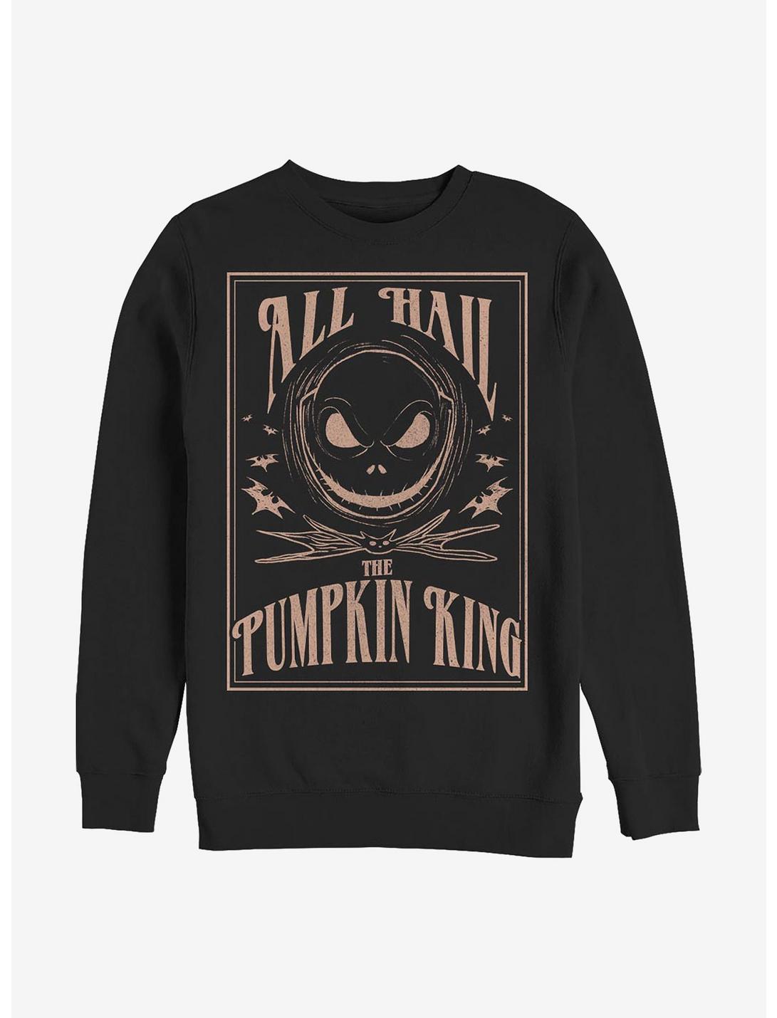 Disney The Nightmare Before Christmas Hail The Pumpkinking Crew Sweatshirt, BLACK, hi-res