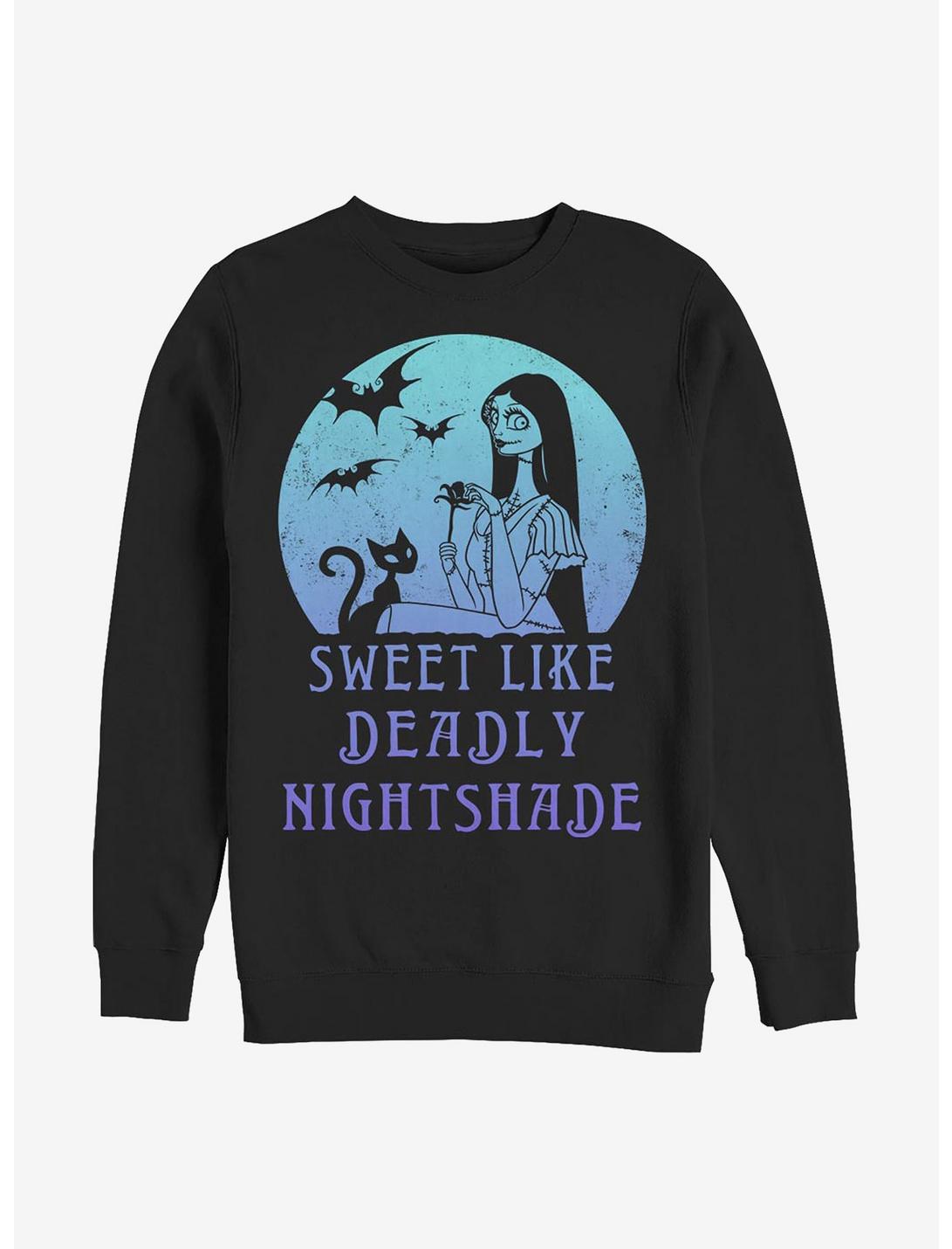 Disney The Nightmare Before Christmas Sally Moon Crew Sweatshirt, BLACK, hi-res