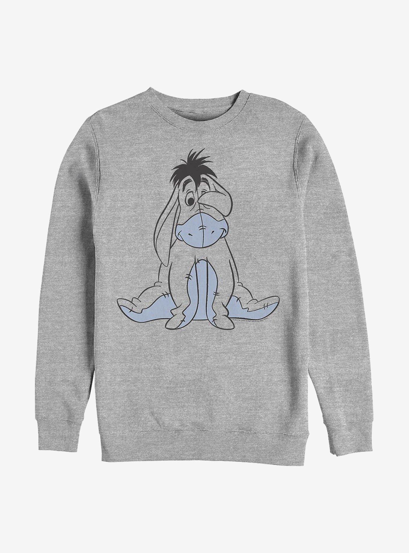 Disney Winnie The Pooh Basic Sketch Eeyore Crew Sweatshirt, ATH HTR, hi-res