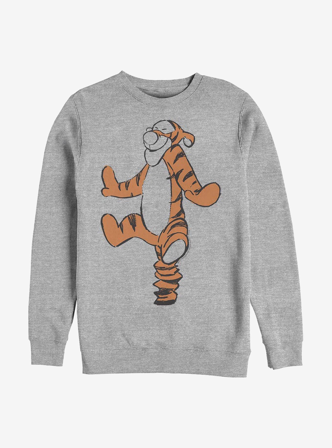 Disney Winnie The Pooh Basic Sketch Tigger Crew Sweatshirt, ATH HTR, hi-res