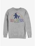 Disney Winnie The Pooh Brave Bear Crew Sweatshirt, ATH HTR, hi-res