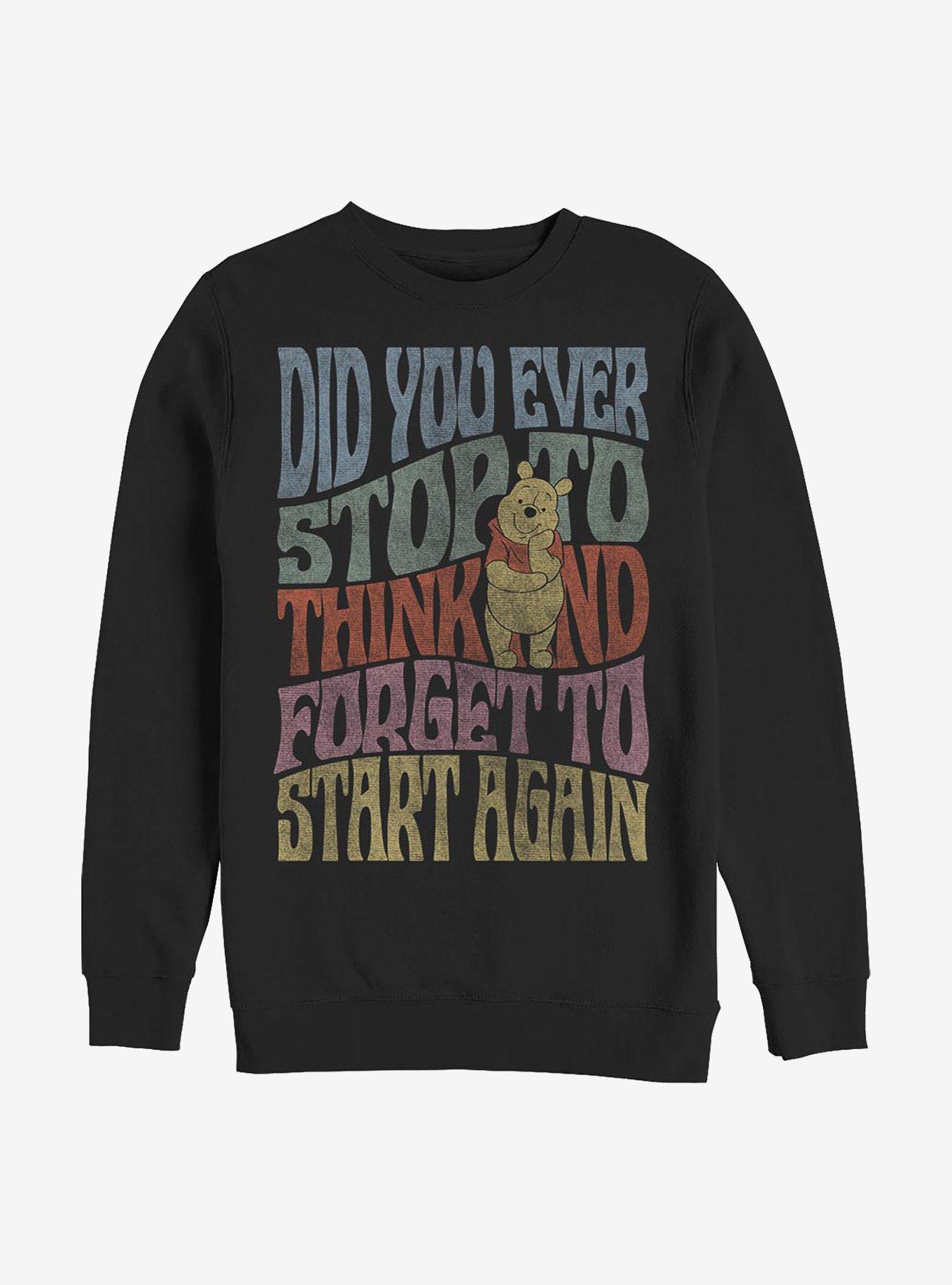 Disney Winnie The Pooh Did You Ever Crew Sweatshirt, BLACK, hi-res