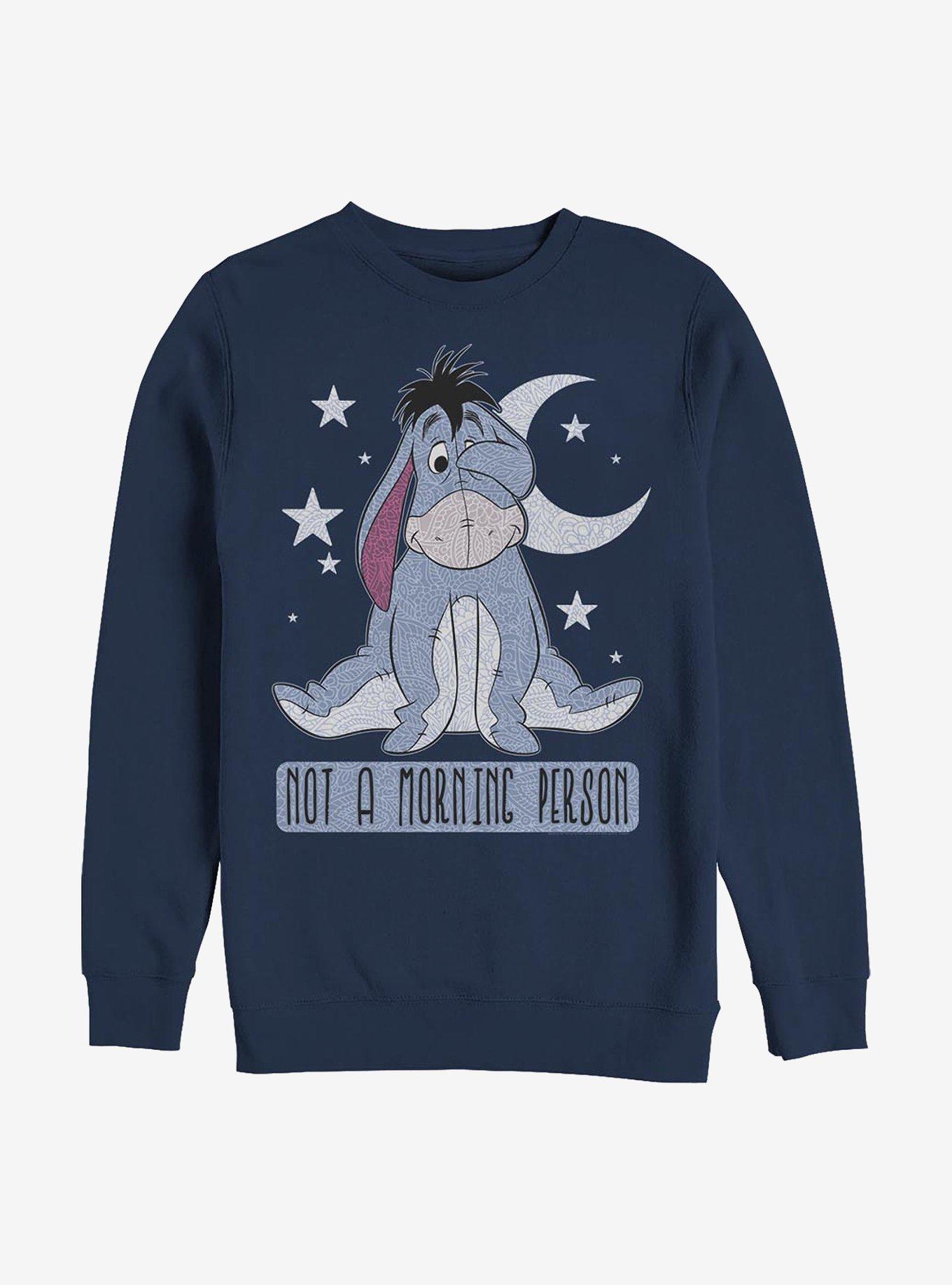 Disney Winnie The Pooh Eeyore Rather Sleep Crew Sweatshirt, NAVY, hi-res