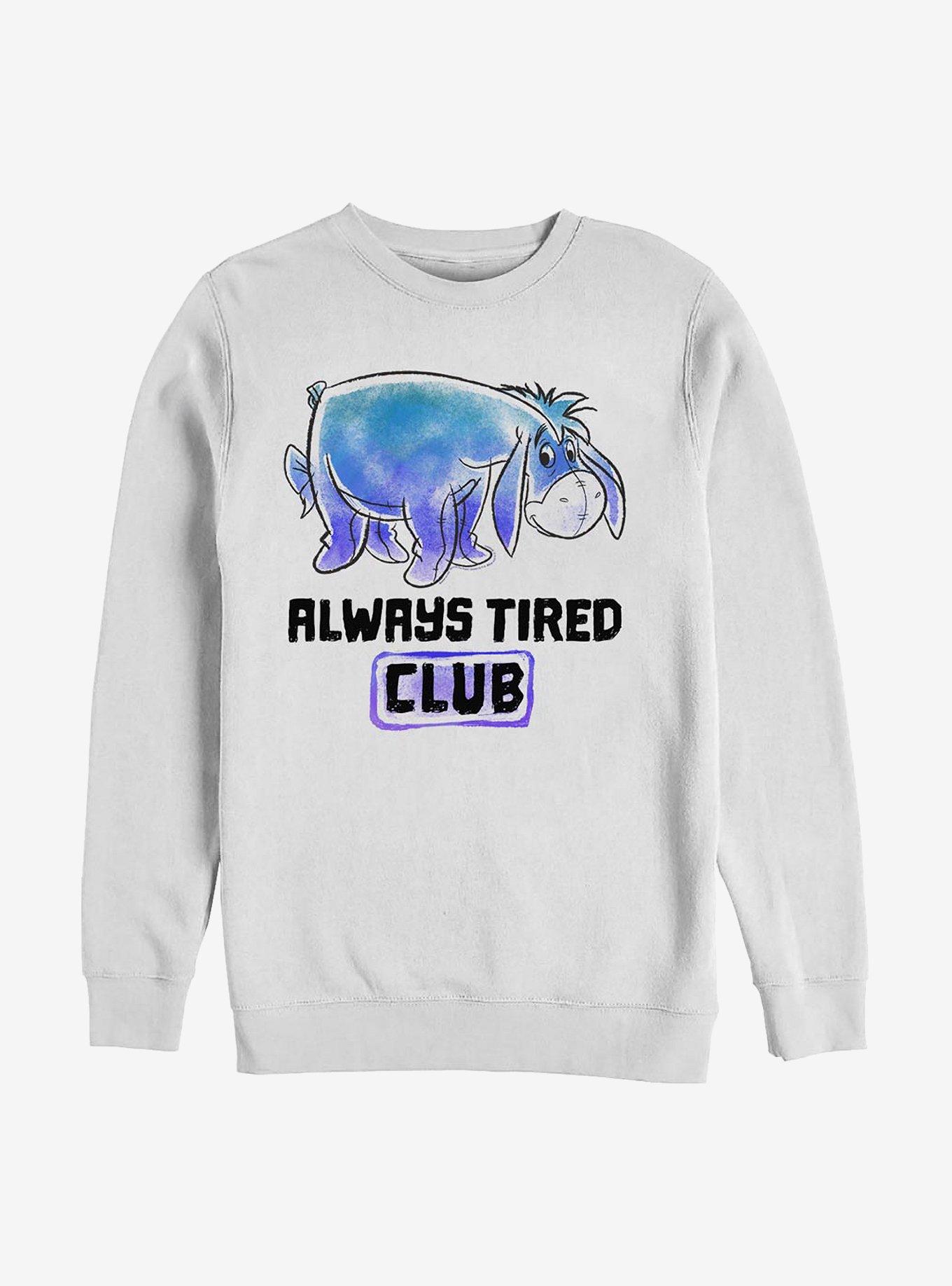 Disney Winnie The Pooh Eeyore Tired Club Crew Sweatshirt, , hi-res