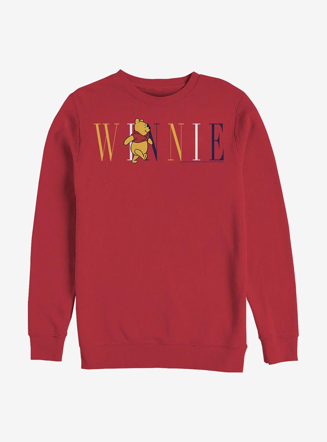 Disney Winnie The Pooh Fashion Crew Sweatshirt, RED, hi-res