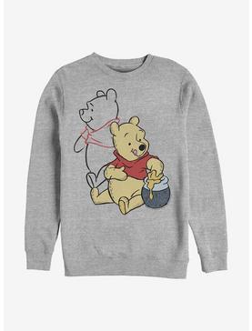 Disney Winnie The Pooh Line Art Crew Sweatshirt, ATH HTR, hi-res