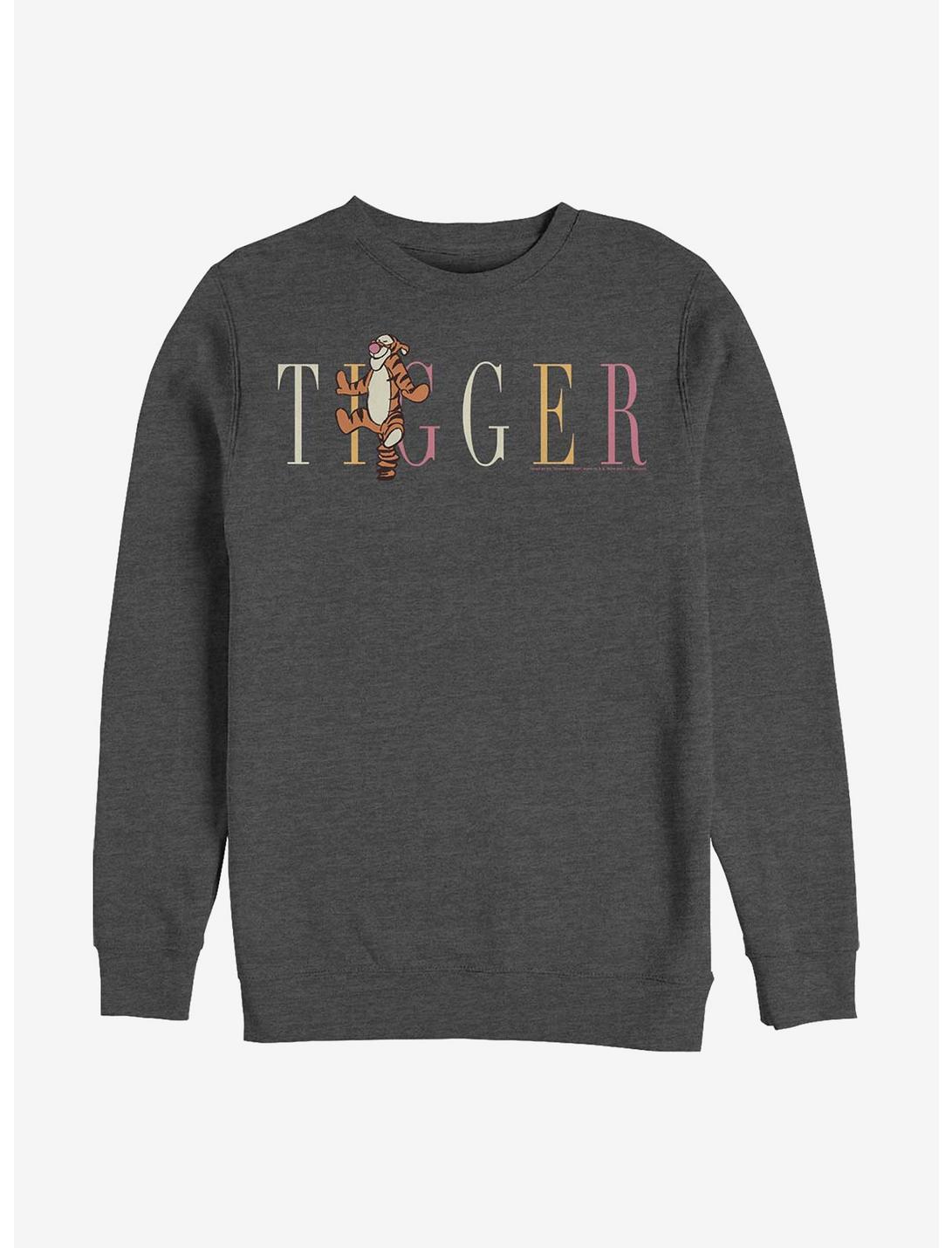 Disney Winnie The Pooh Tigger Fashion Crew Sweatshirt, CHAR HTR, hi-res