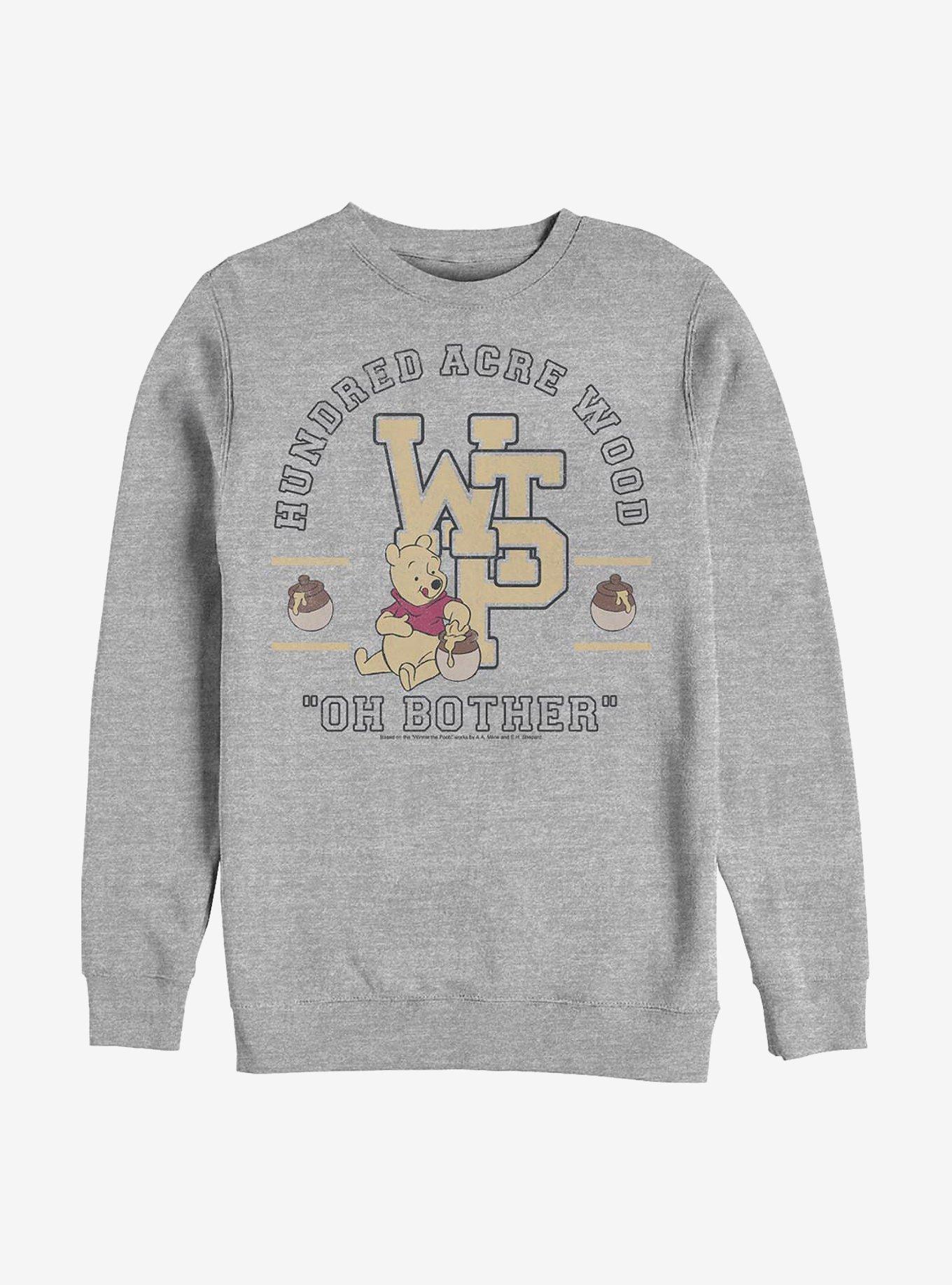 Disney Winnie The Pooh Collegiate Crew Sweatshirt, ATH HTR, hi-res