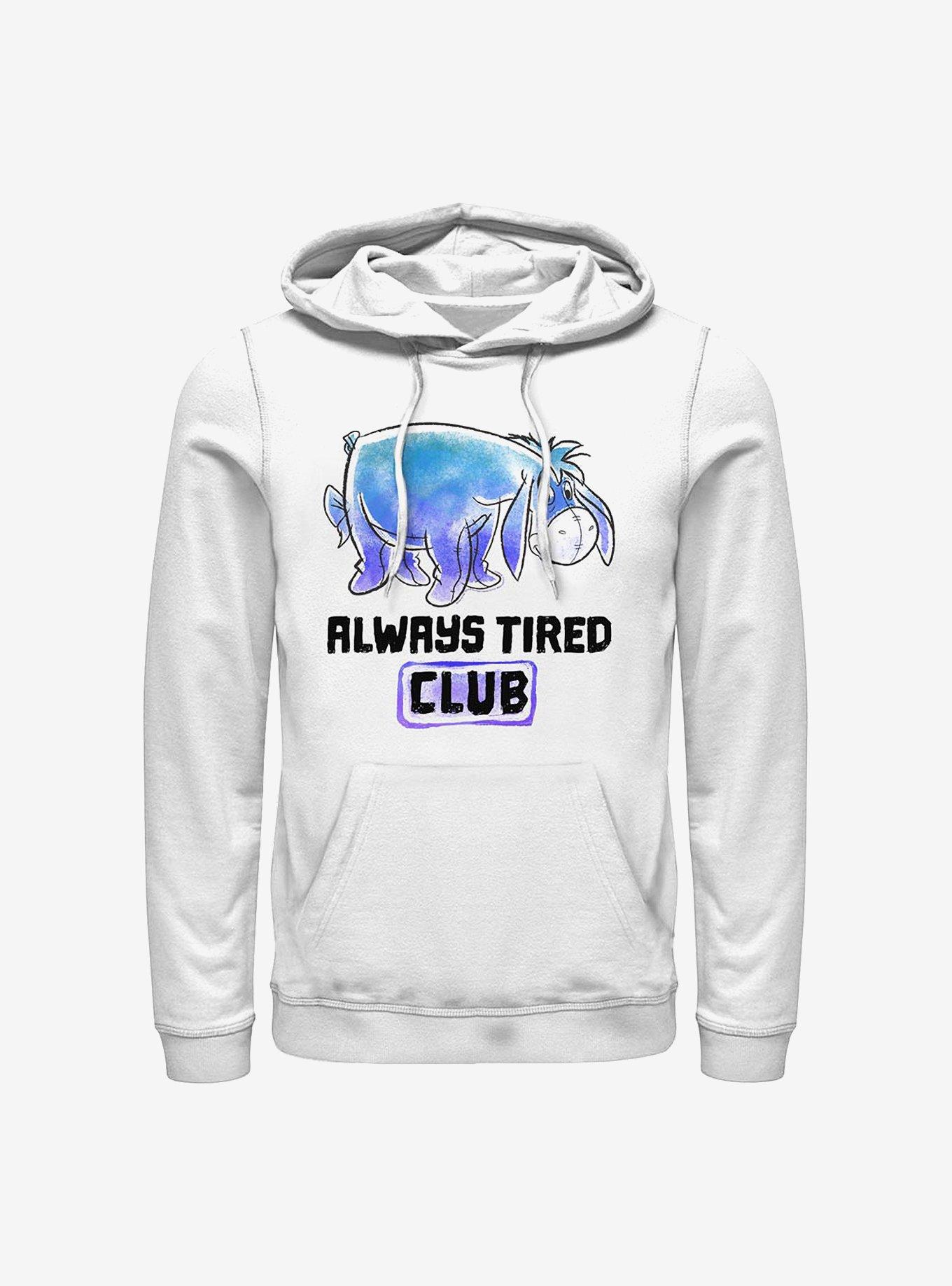 Disney Winnie The Pooh Eeyore Tired Club Hoodie, WHITE, hi-res