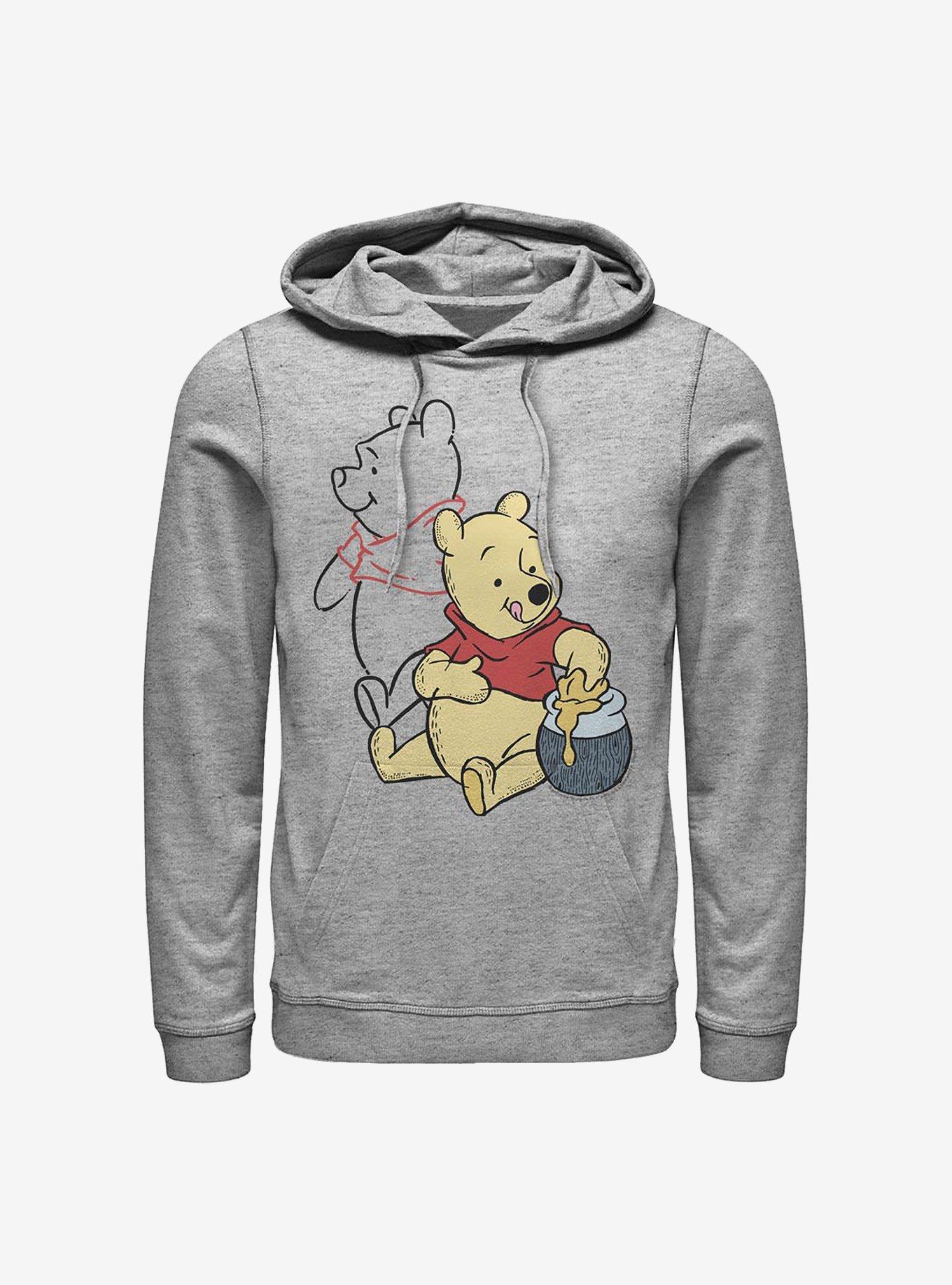 Disney Winnie The Pooh Line Art Hoodie, ATH HTR, hi-res