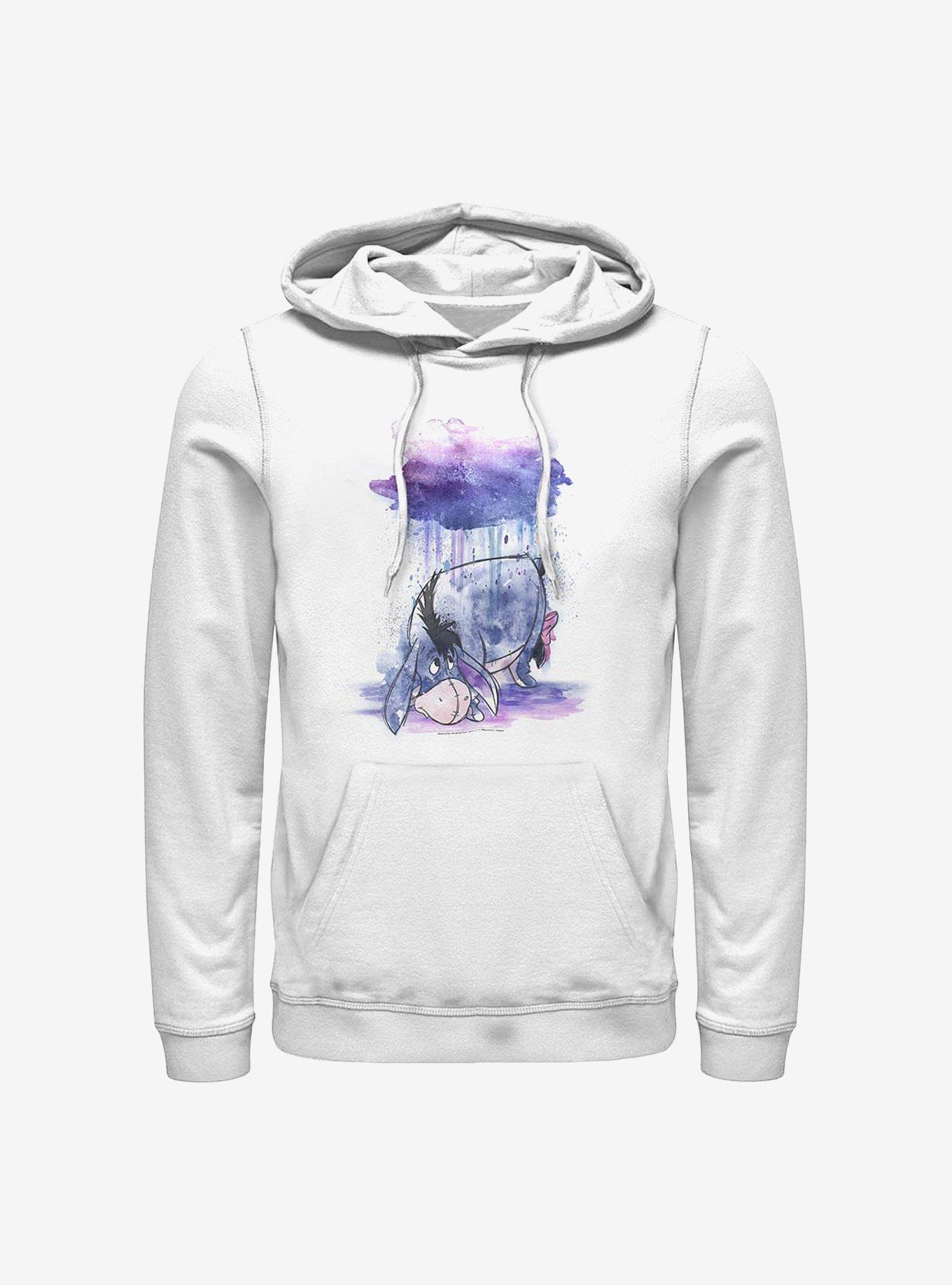 Disney Winnie The Pooh Watercolor Eeyore Hoodie, WHITE, hi-res