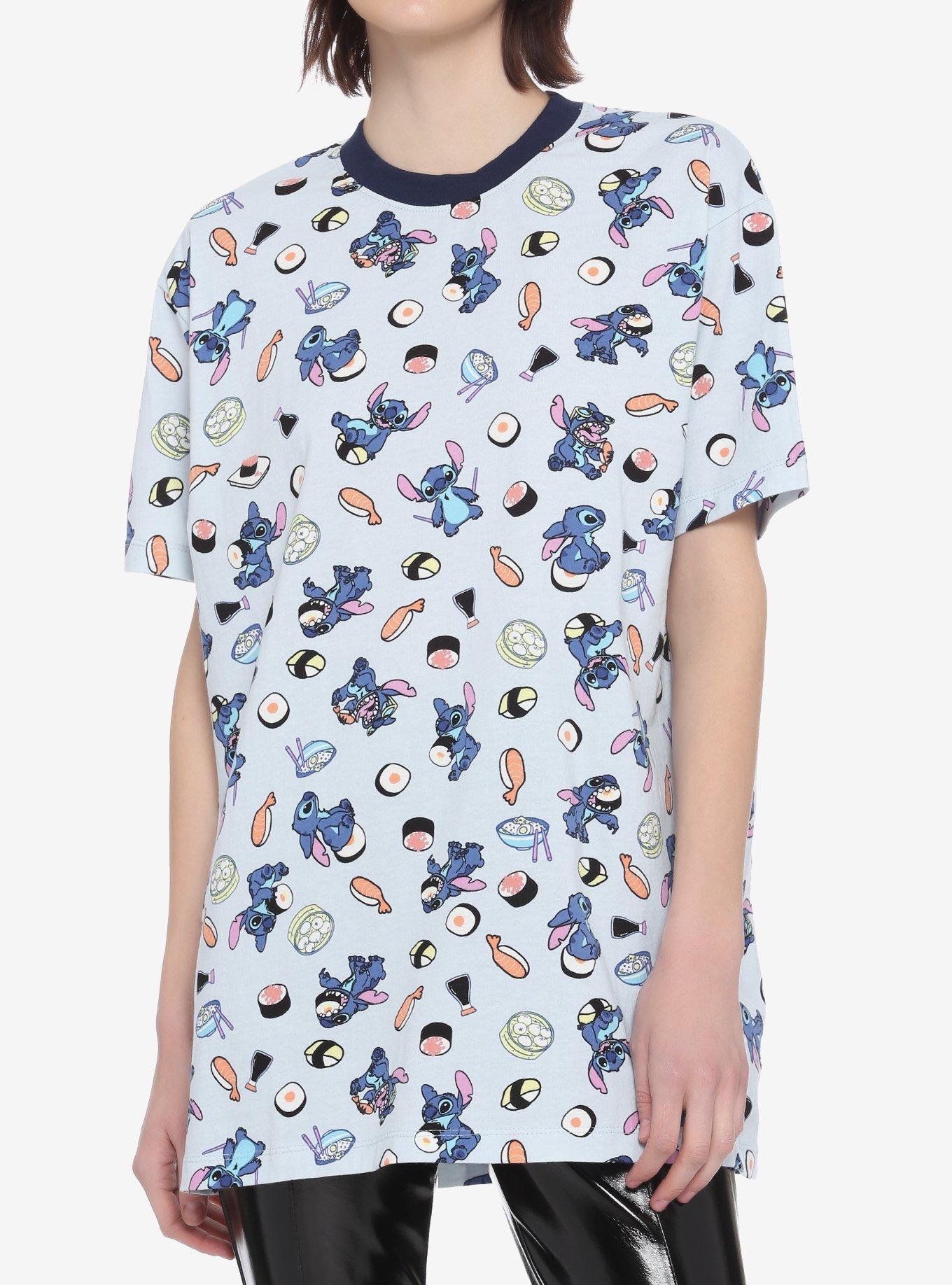 Disney Lilo & Stitch Sushi Print Oversized Girls T-Shirt, MULTI, hi-res