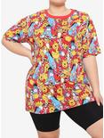 Disney Winnie The Pooh Collage Oversized Girls T-Shirt Plus Size, MULTI, hi-res
