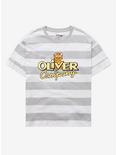 Disney Oliver & Company Striped Women's T-Shirt - BoxLunch Exclusive, GREY STRIPE, hi-res
