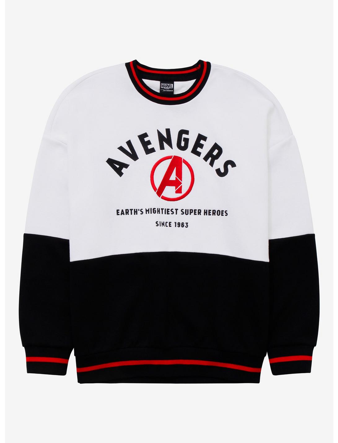 Marvel Avengers Two-Tone Crewneck - BoxLunch Exclusive, NAVY, hi-res