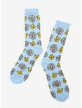 Disney Winnie the Pooh Daisies Allover Print Crew Socks, , hi-res