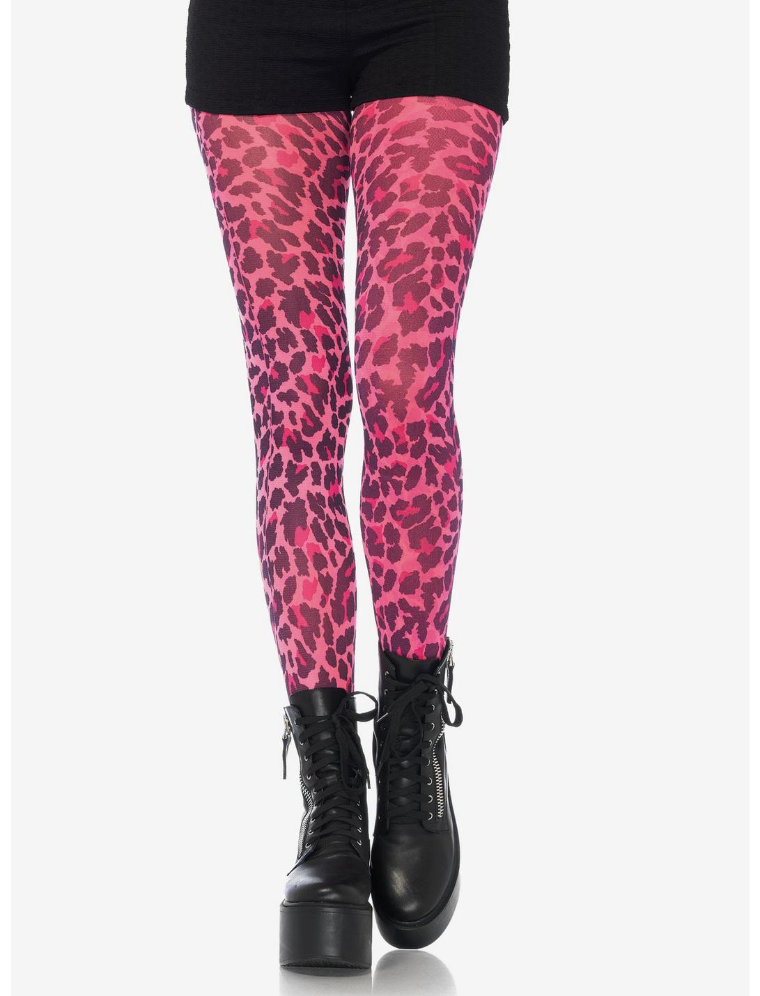 Neon Leopard Opaque Tights, , hi-res