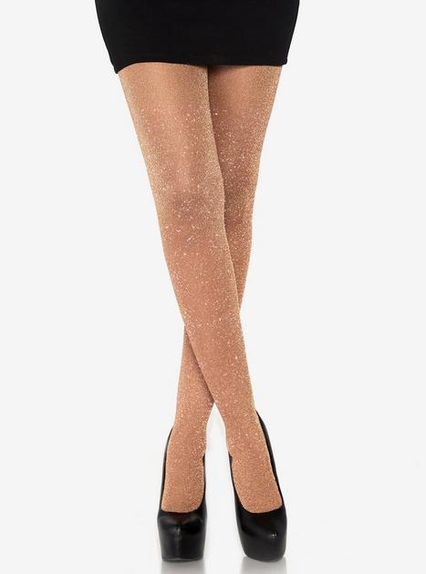 Glittery Tights - Taupe/glitter - Ladies