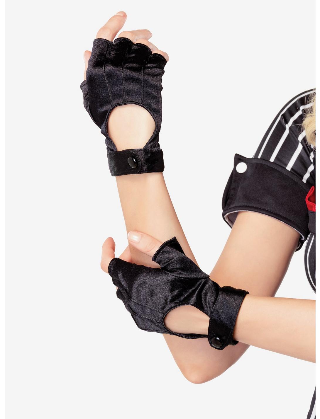 Fingerless Motercycle Gloves Black, , hi-res