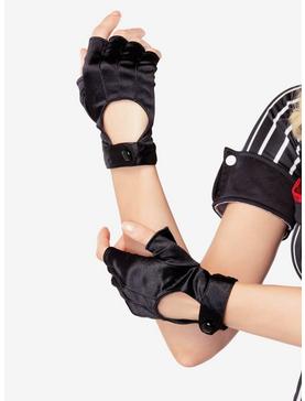 Fingerless Motercycle Gloves Black, , hi-res