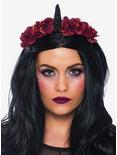Dark Velvet Unicorn Flower Headband, , hi-res