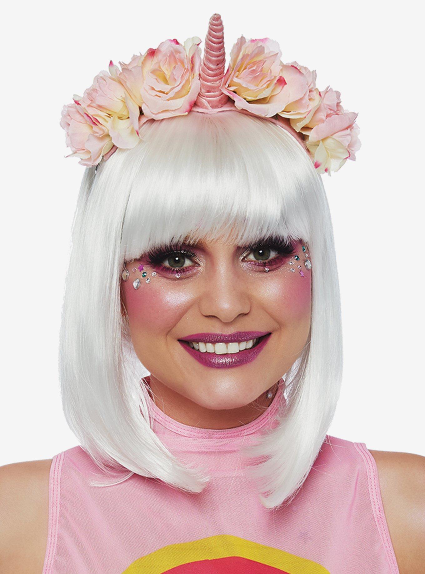Pastel Velvet Unicorn Flower Headband, , hi-res