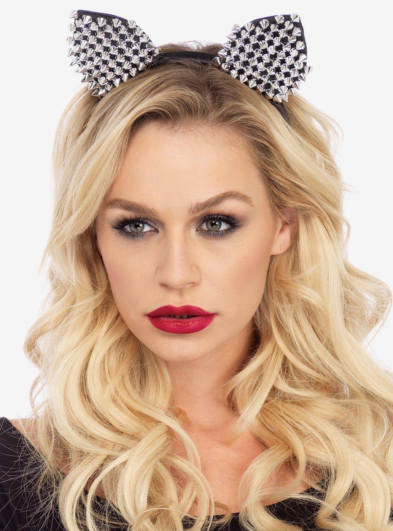 Studded Cat Ears, , hi-res