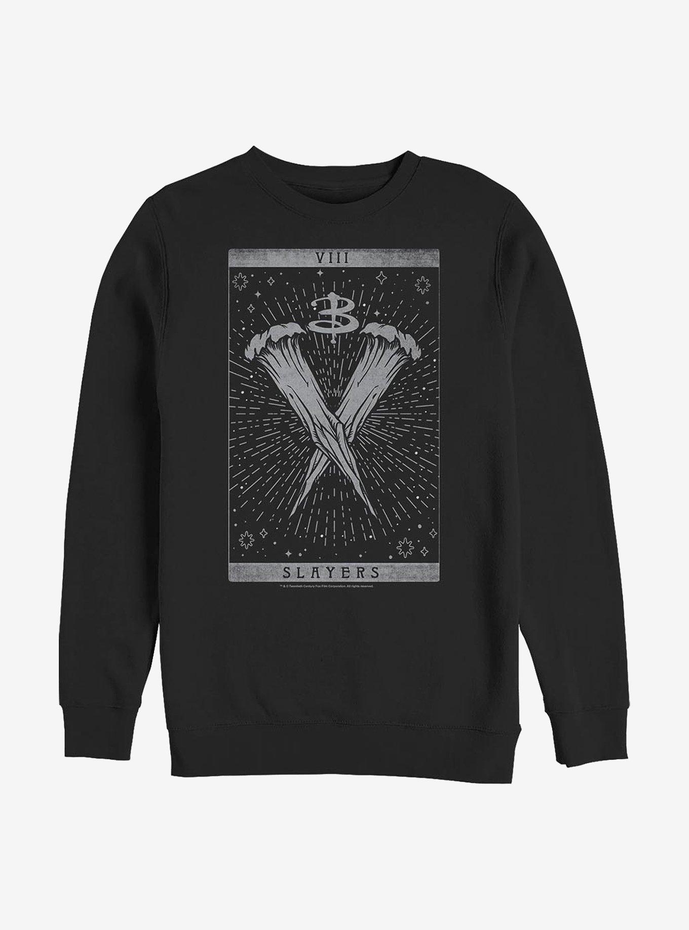 Buffy The Vampire Slayer Slayer Tarot Crew Sweatshirt, BLACK, hi-res