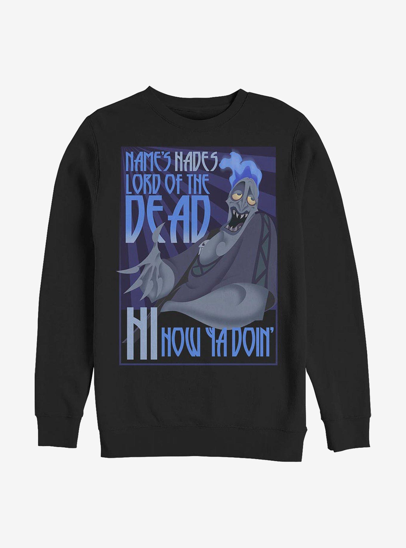 Disney Hercules Names Hades Crew Sweatshirt, BLACK, hi-res