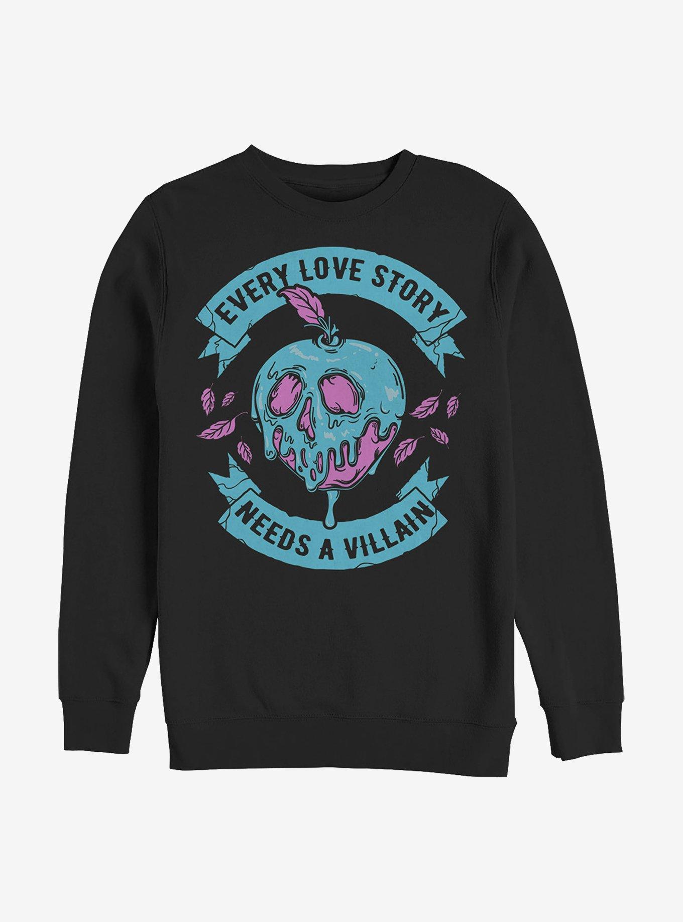 Disney Snow White Love Story Villain Crew Sweatshirt, BLACK, hi-res