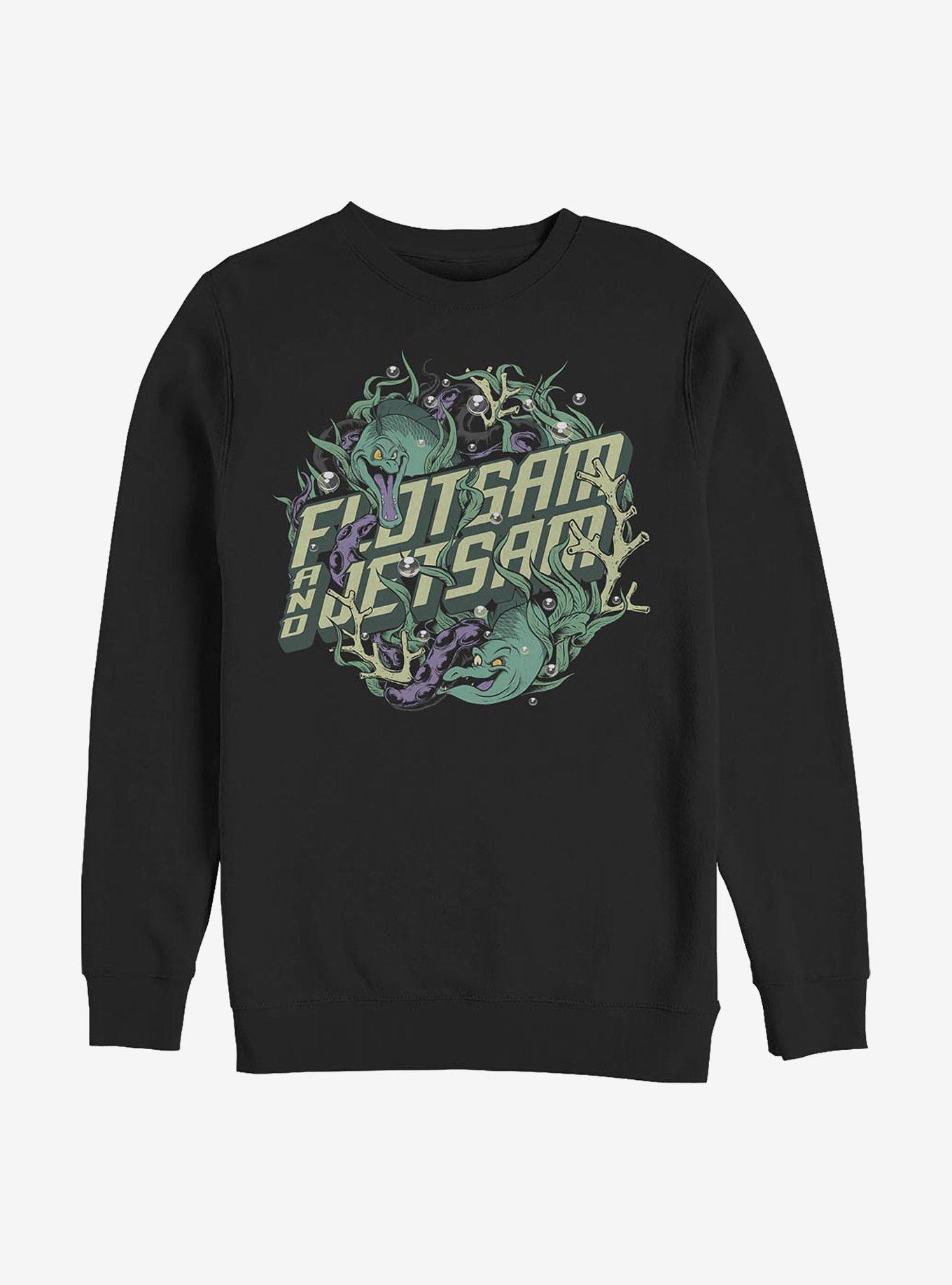 Disney The Little Mermaid Flotsam And Jetsam Crew Sweatshirt, BLACK, hi-res