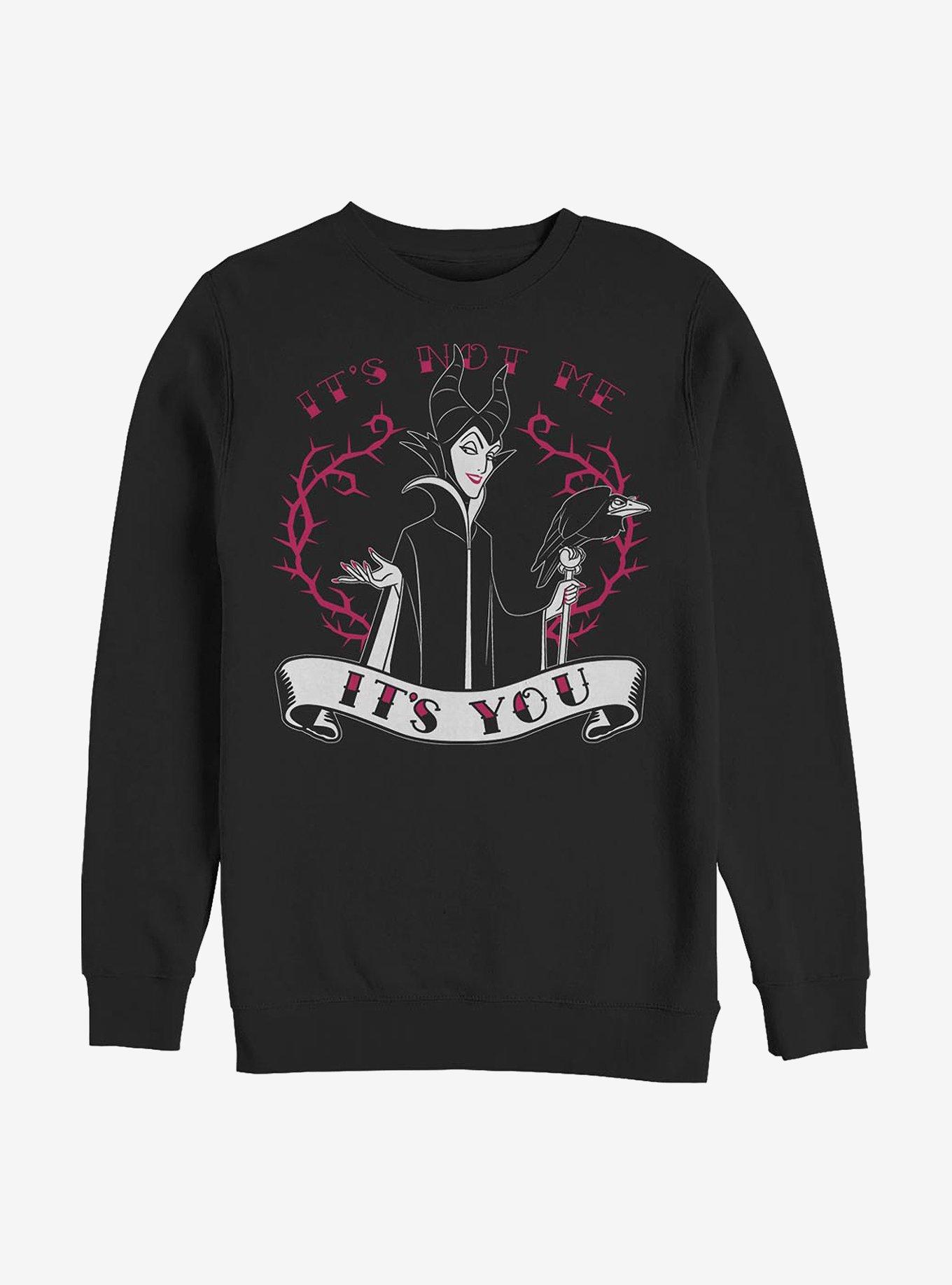 Disney Sleeping Beauty Maleficent It's You Sweatshirt, BLACK, hi-res