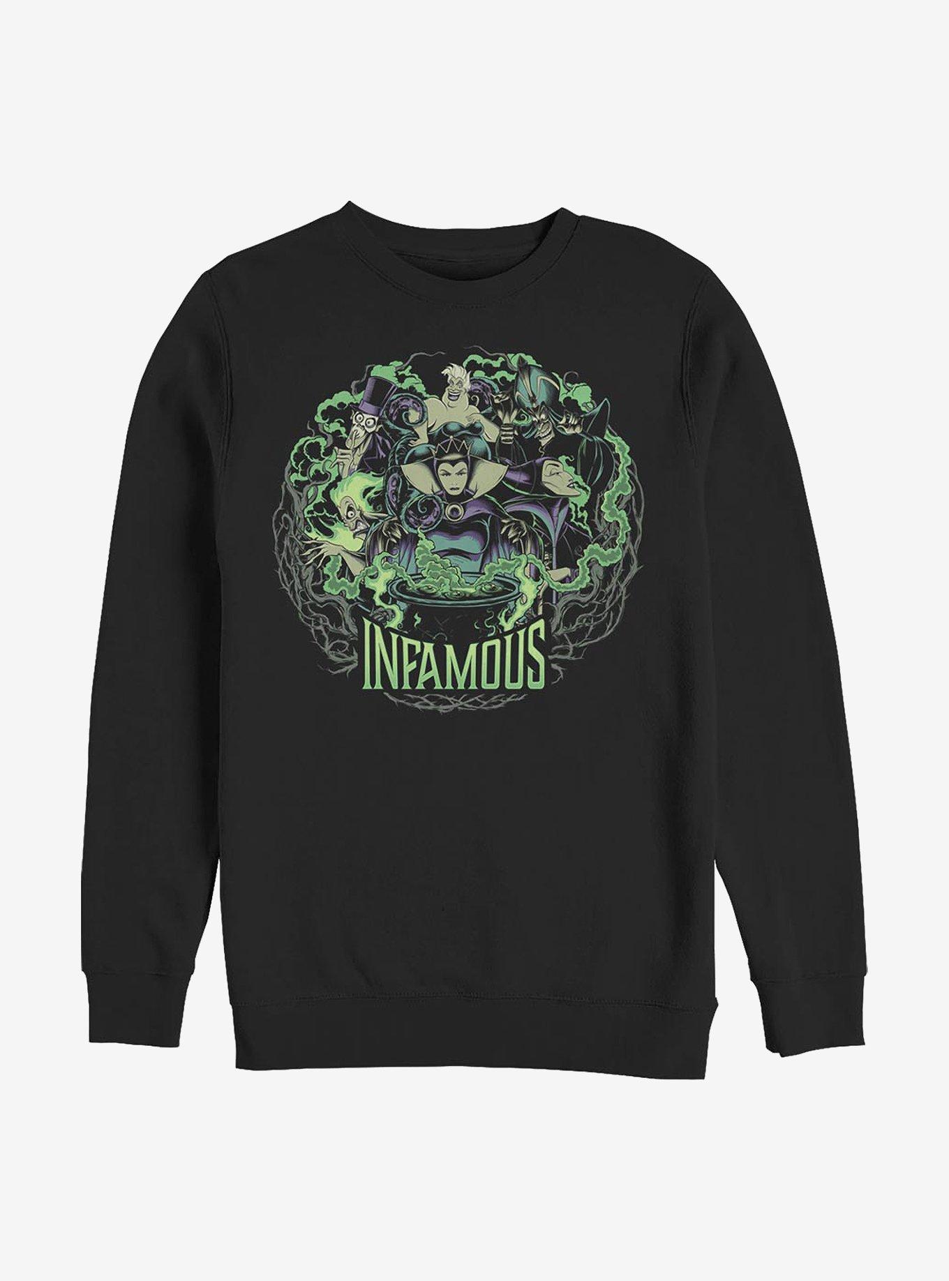 Disney Villains Epitome Of Evil Crew Sweatshirt, BLACK, hi-res