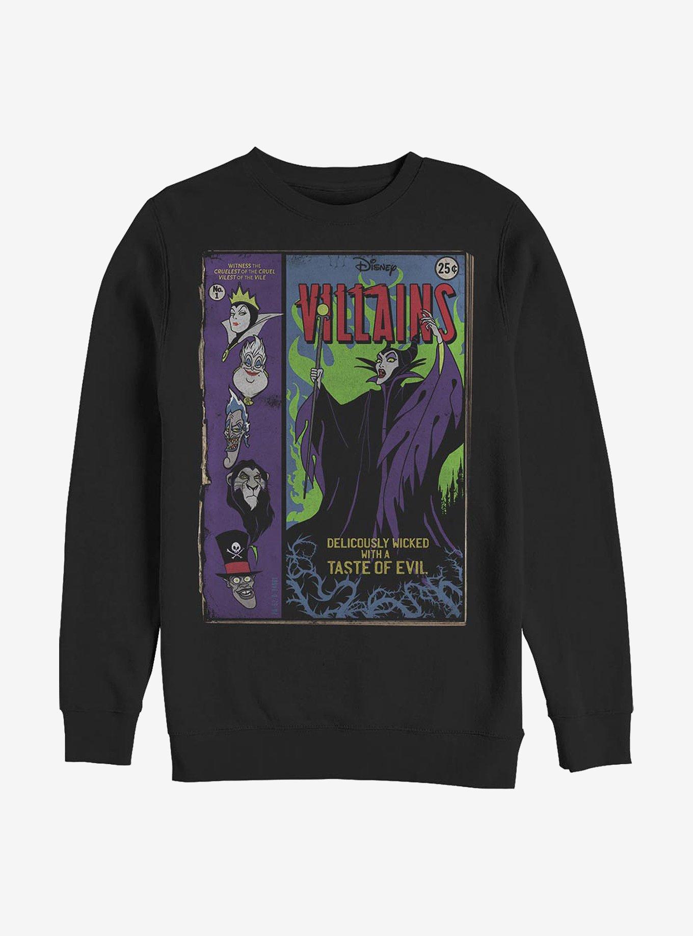 Disney Villains Spell Castor Crew Sweatshirt, BLACK, hi-res