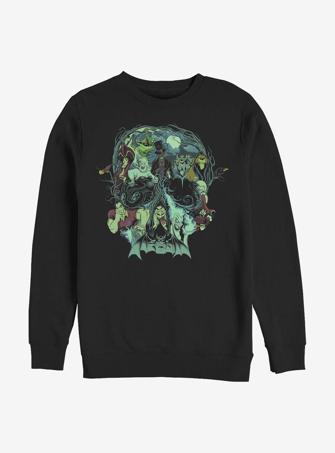 Disney Villains Wicked Things Crew Sweatshirt, BLACK, hi-res