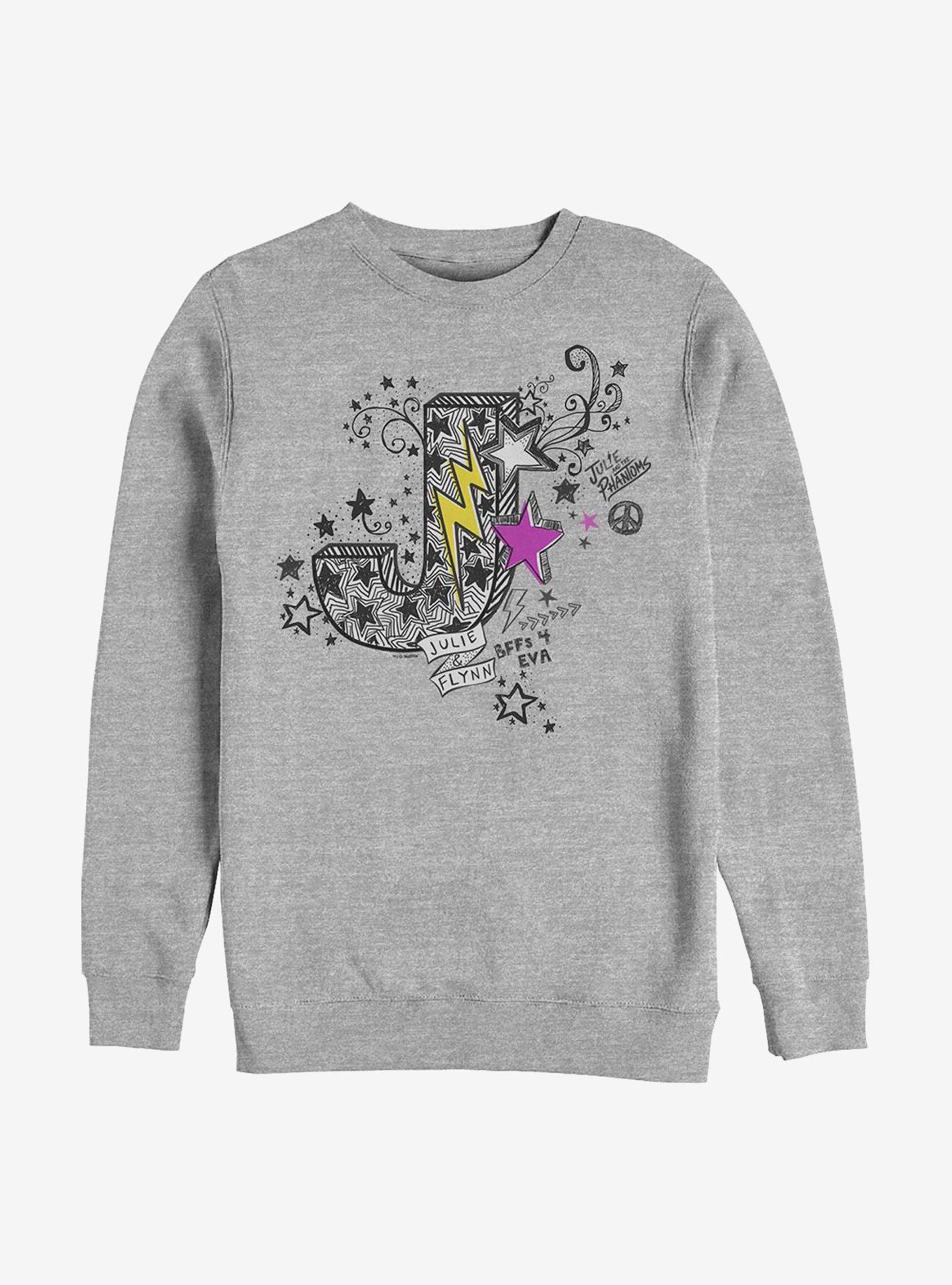 Julie And The Phantoms Julie And Flynn Doodle Crew Sweatshirt, , hi-res