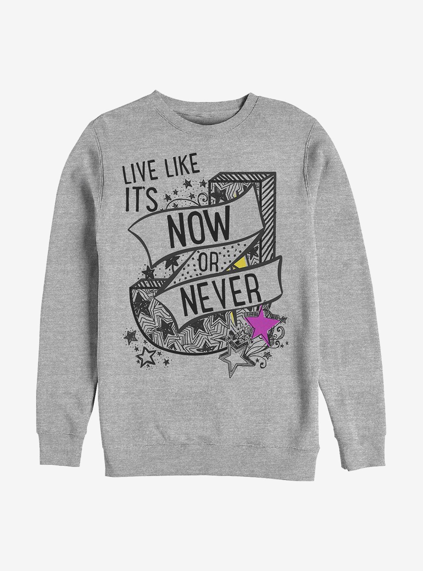 Julie And The Phantoms Now Or Never Crew Sweatshirt, ATH HTR, hi-res