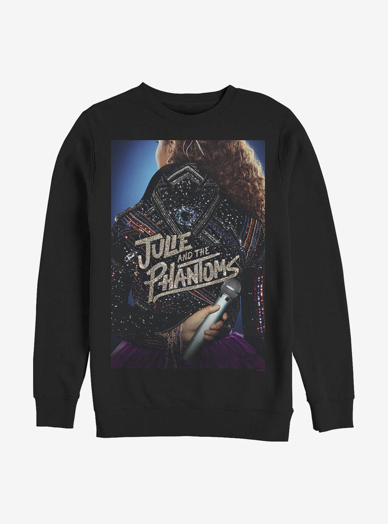 Julie And The Phantoms Phantoms Mic Crew Sweatshirt, BLACK, hi-res