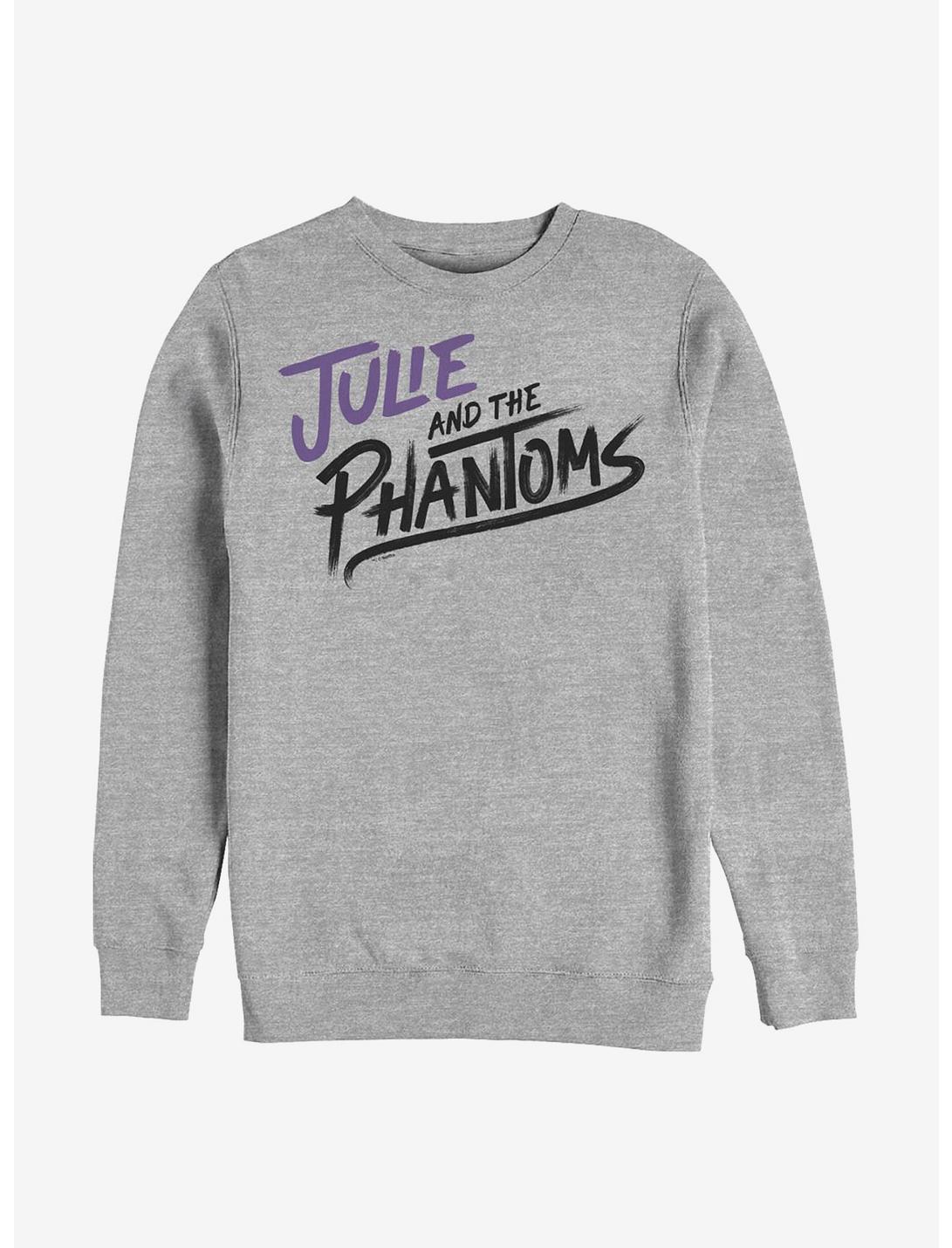 Julie And The Phantoms Stacked Logo Crew Sweatshirt, ATH HTR, hi-res